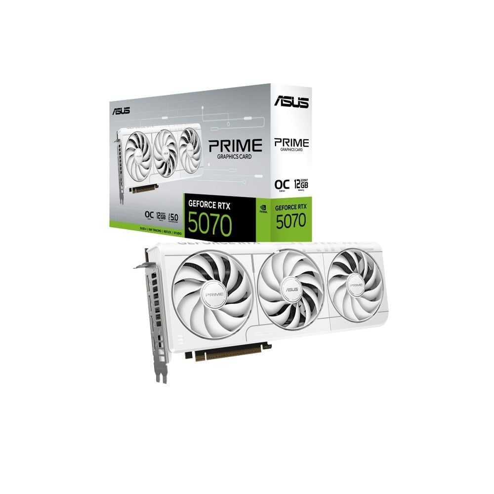 Card màn hình ASUS PRIME RTX 5070 White OC Edition 12GB GDDR7 (PRIME-RTX5070-O12G-WHITE)