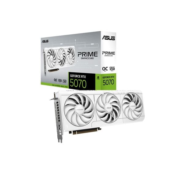  Card màn hình ASUS PRIME RTX 5070 White OC Edition 12GB GDDR7 (PRIME-RTX5070-O12G-WHITE) 
