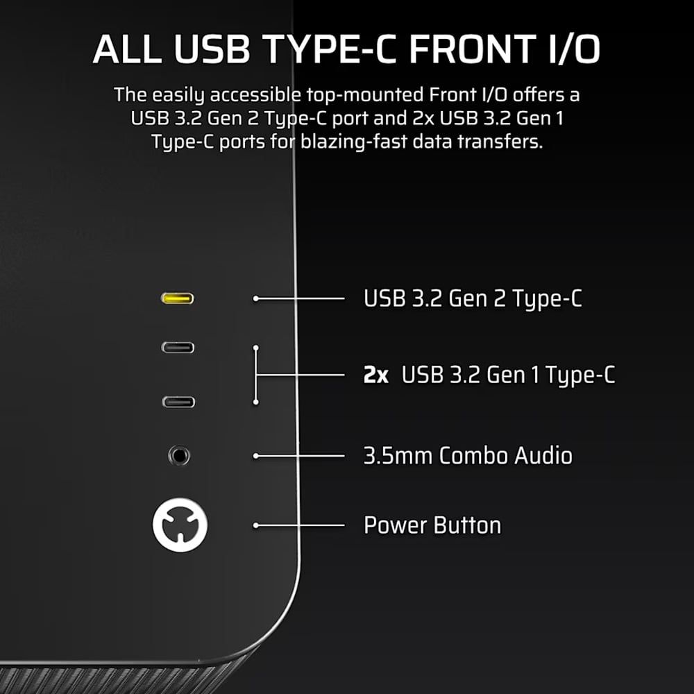 Vỏ Case Corsair AIR 5400 RS-R ARGB Tempered Glass Mid-Tower Black - White