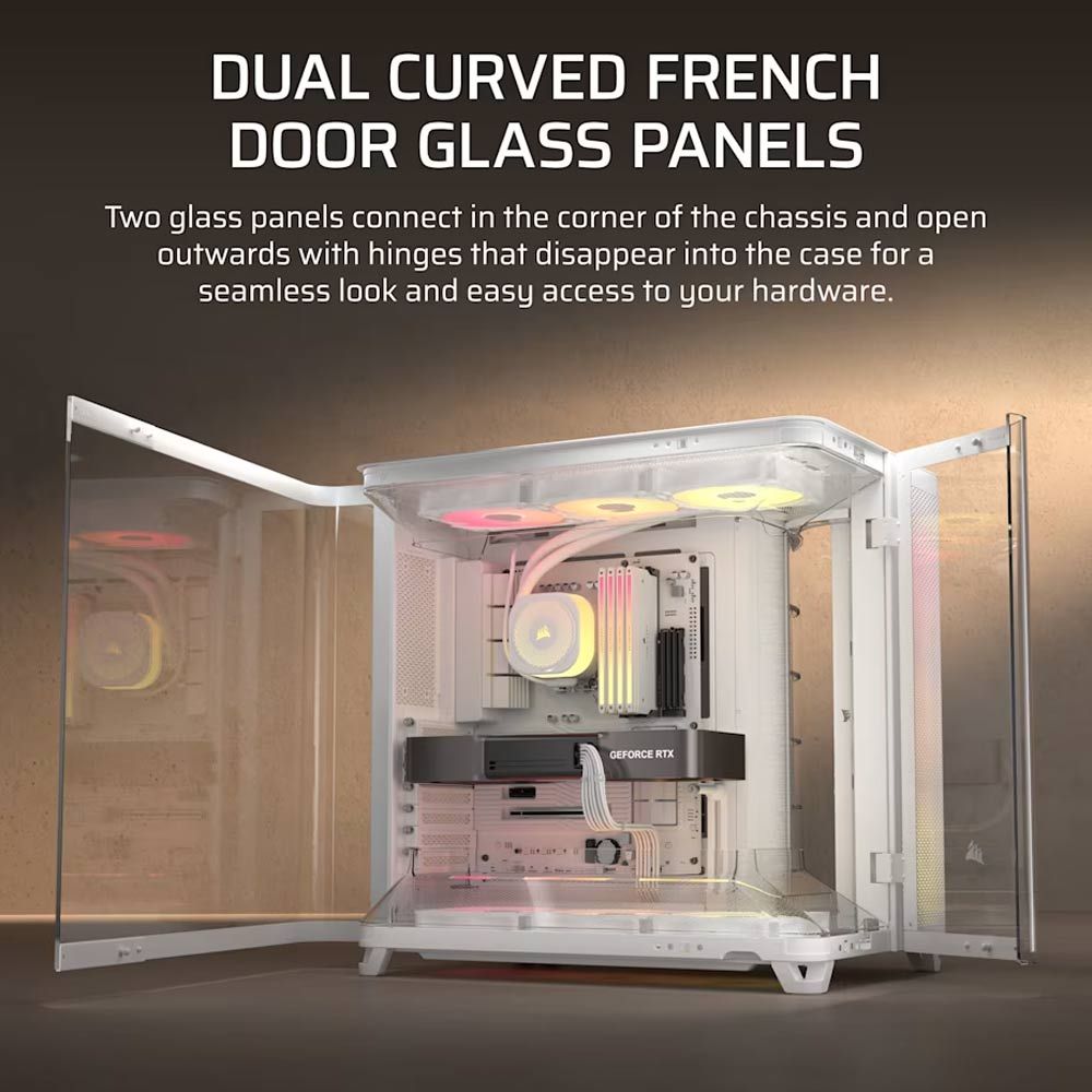 Vỏ Case Corsair AIR 5400 RS-R ARGB Tempered Glass Mid-Tower Black - White