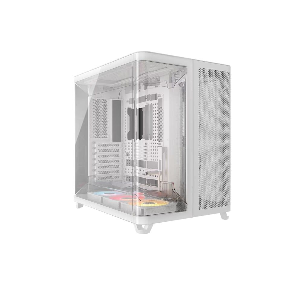 Vỏ Case Corsair AIR 5400 LX-R RGB iCUE LINK Tempered Glass Mid-Tower Black - White