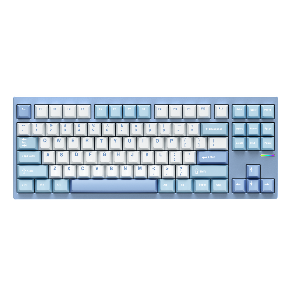 Bàn phím cơ MCHOSE GX87 Lite Nano Spraying Matcha Latte Switch White - Blue