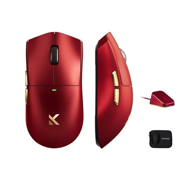  Chuột MCHOSE K7 Ultra Black - Iron Red 