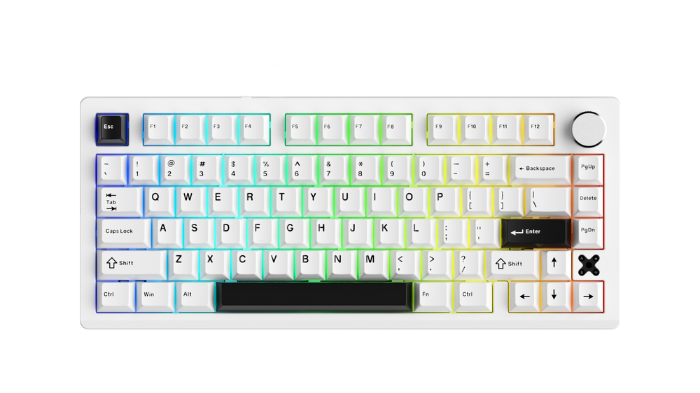  Bàn phím cơ DareU FLEX 75 White Black Pegasus switch 