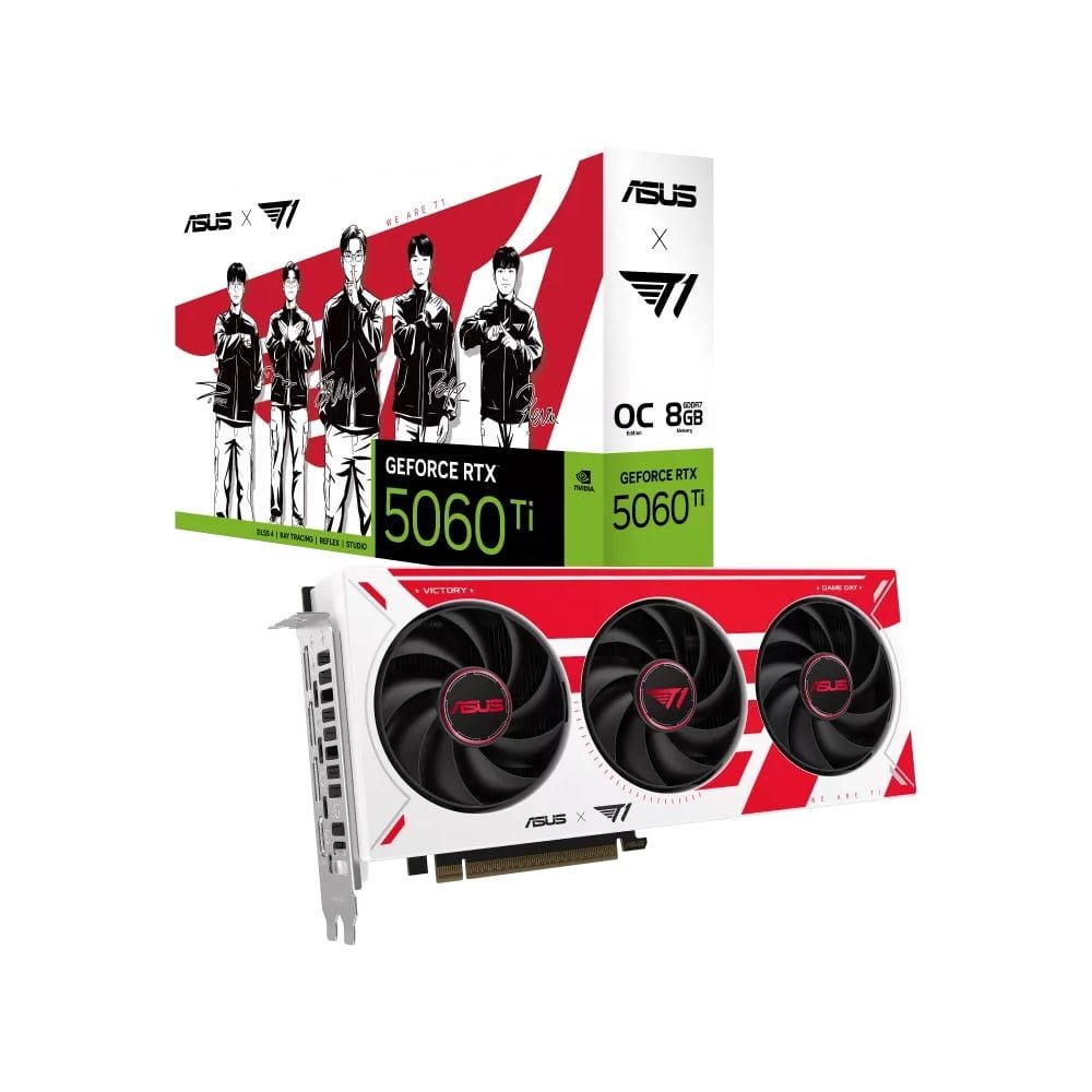  Card màn hình ASUS T1 GeForce RTX 5060Ti 8GB GDDR7 OC Edition (T1-RTX5060TI-O8G-GAMING) 