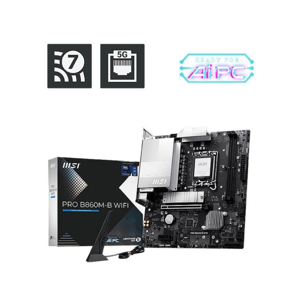  Mainboard MSI PRO B860M-B WIFI (Intel B860/ Socket 1851/ M-ATX/ 2 khe ram) 