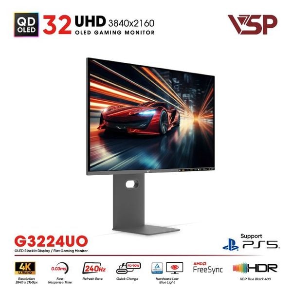  Màn hình QD-OLED Ai gaming Vision Pro G3224UO - 4K 240Hz 