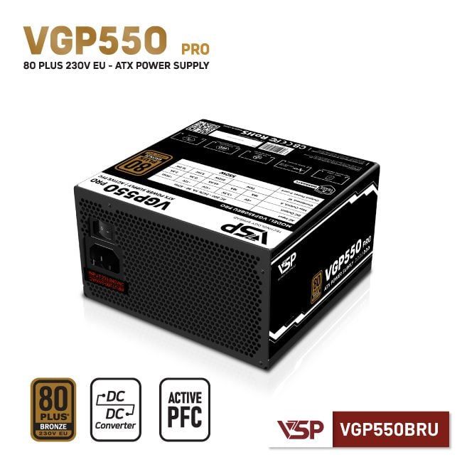 NGUỒN VSP VGP550BRU PRO - 80PLUS BRONZE 230V EU