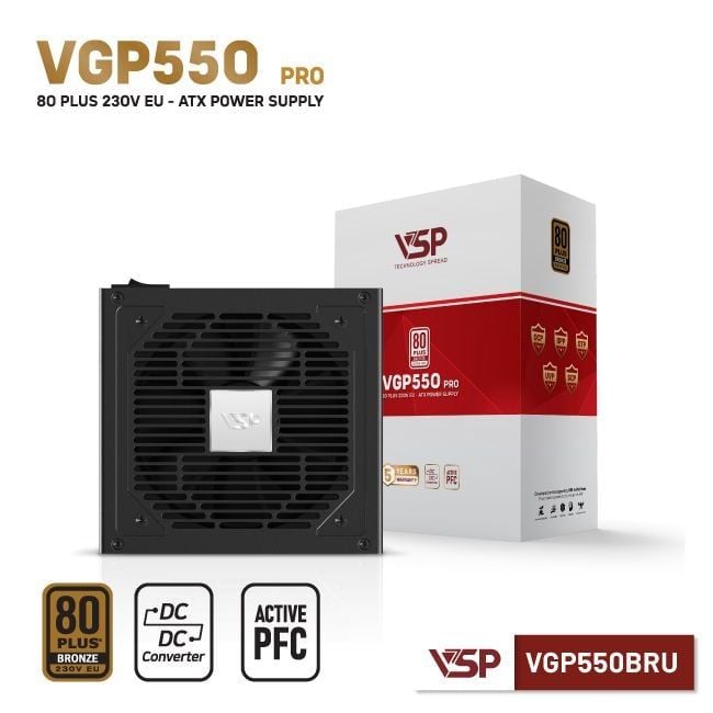 NGUỒN VSP VGP550BRU PRO - 80PLUS BRONZE 230V EU
