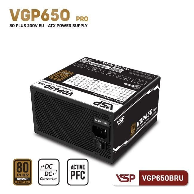 NGUỒN VSP VGP650BRU PRO - 80PLUS BRONZE 230V EU