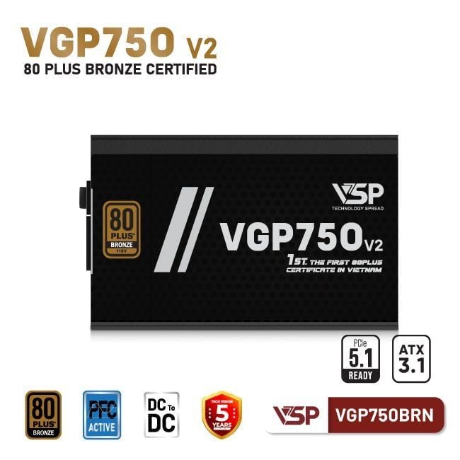 NGUỒN VSP VGP750BRN V2 - 80PLUS BRONZE- ATX3.1