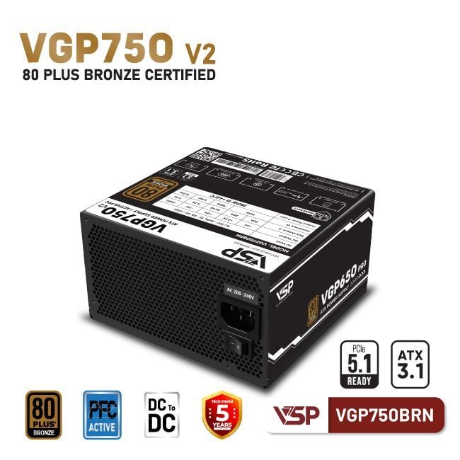 NGUỒN VSP VGP750BRN V2 - 80PLUS BRONZE- ATX3.1