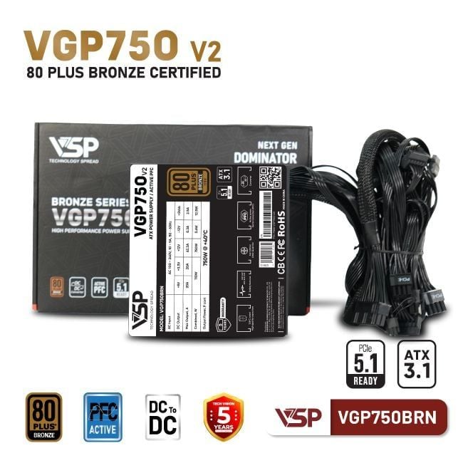 NGUỒN VSP VGP750BRN V2 - 80PLUS BRONZE- ATX3.1