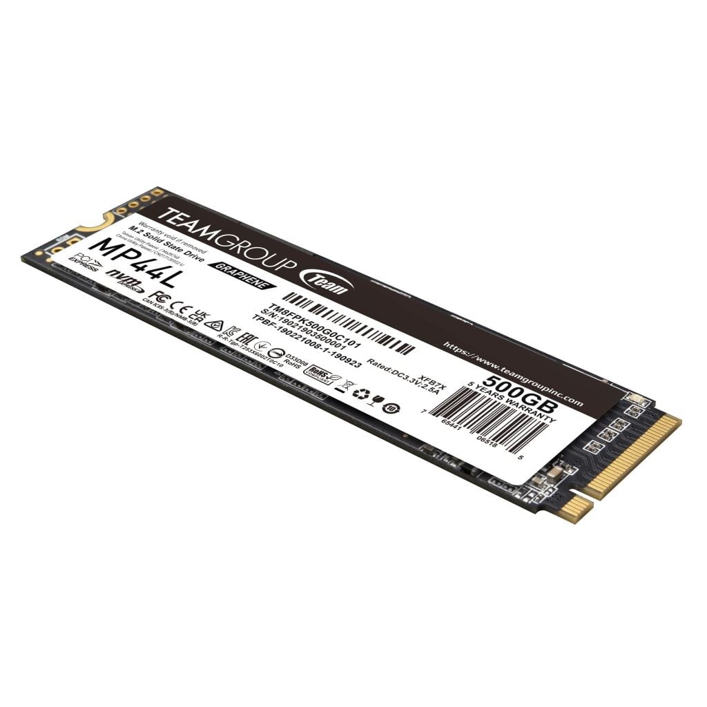 Ổ cứng SSD Teamgroup MP44L 500GB M.2 2280 PCIe 4.0x4 (Đọc 5000MB/s, Ghi 2500MB/s)