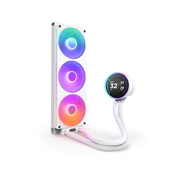 Bộ Tản Nhiệt Nước NZXT KRAKEN ELITE 360 RGB V2 White 360mm (RL-KR36E-W2) 