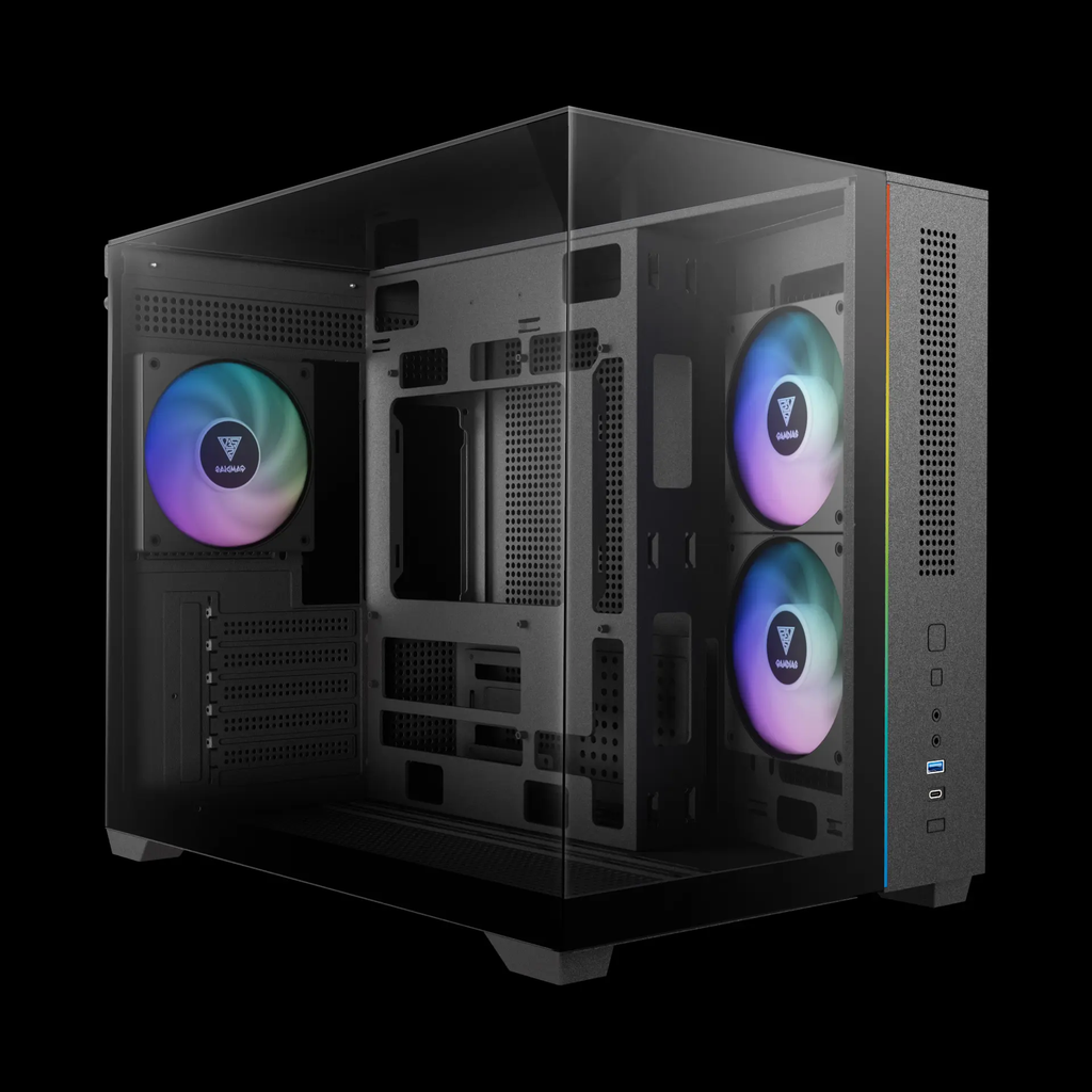 Case Gamdias ATLAS M3M (Đen/Black, sẵn 3 Fan ARGB)