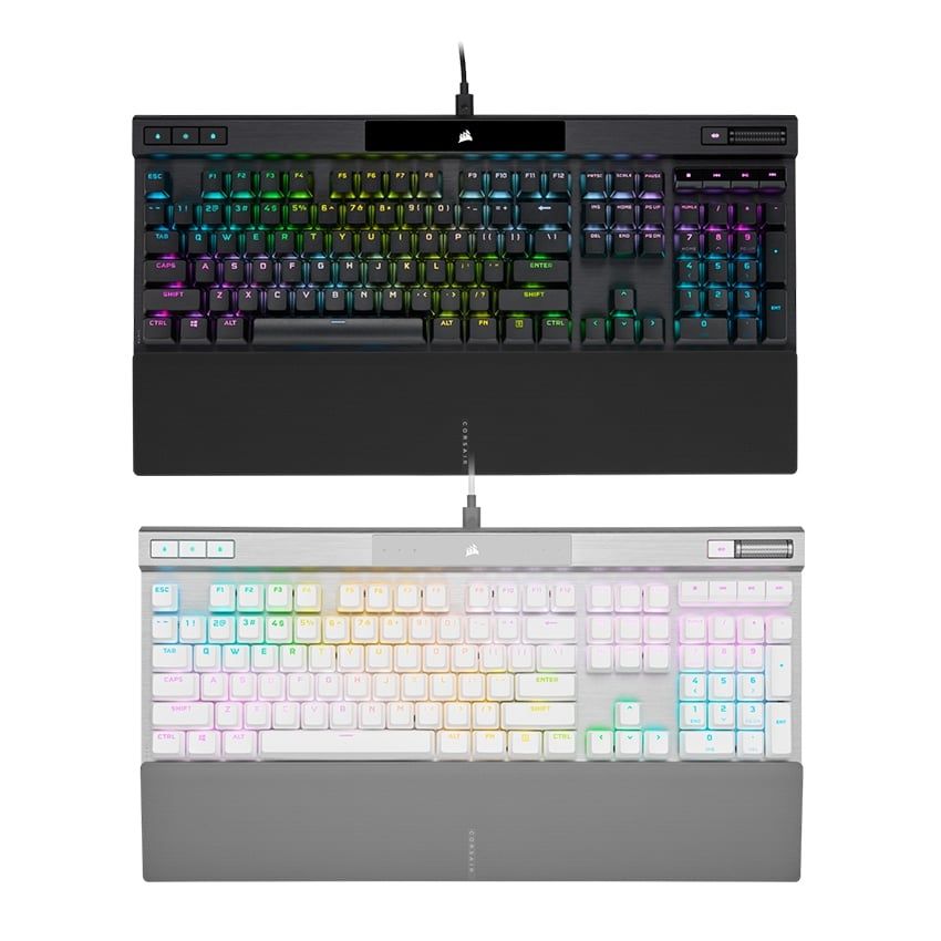 Bàn phím cơ Corsair K70 PRO OPX Silver RGB Black | White