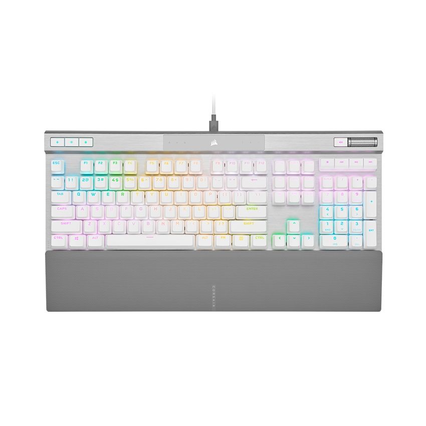 Bàn phím cơ Corsair K70 PRO OPX Silver RGB Black | White