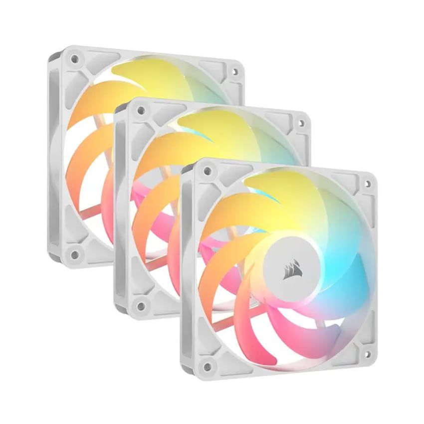 Bộ 3 quạt máy tính Corsair RS120-R ARGB Black - White ( Fan ngược )