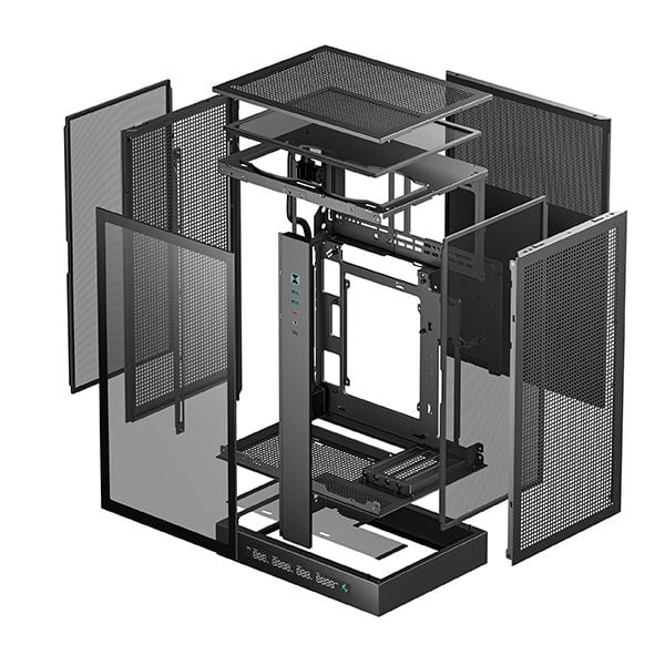 Case máy tính DEEPCOOL CH270 DIGITAL BLACK - WHITE