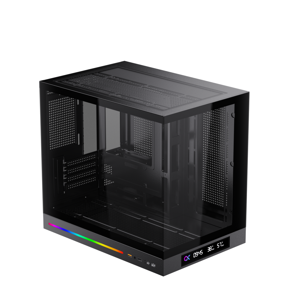 Thùng máy Xigmatek Cloud M DGT Black - White | M-ATX/Mini ITX, Không kèm fan