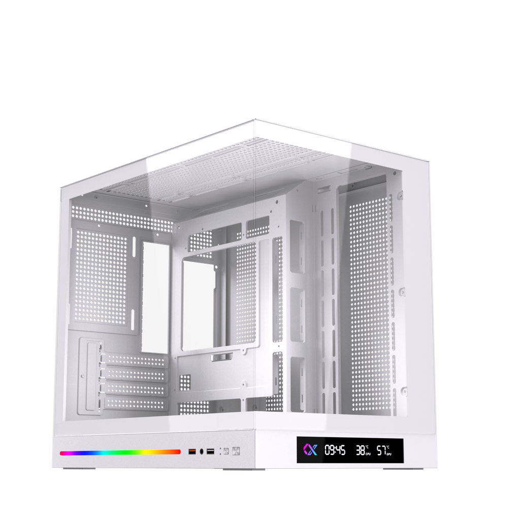 Thùng máy Xigmatek Cloud M DGT Black - White | M-ATX/Mini ITX, Không kèm fan