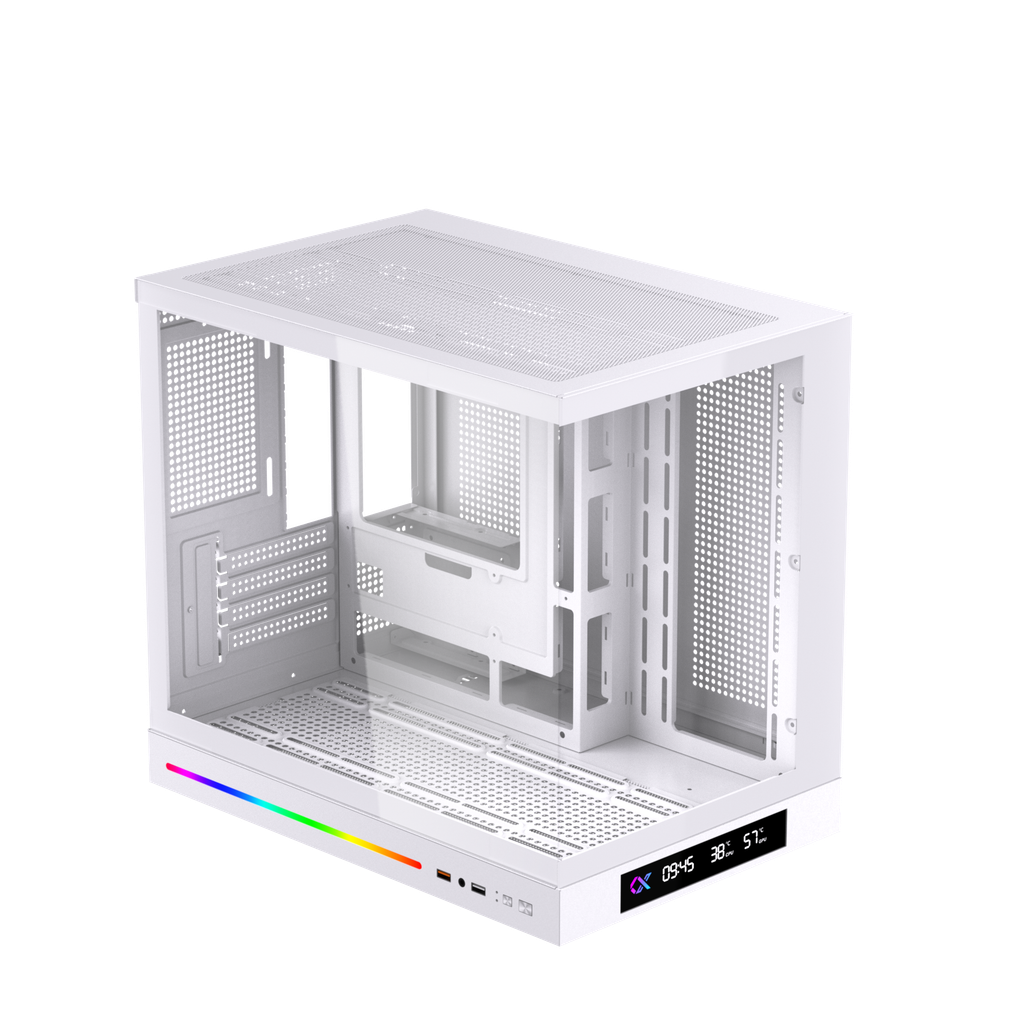 Thùng máy Xigmatek Cloud M DGT Black - White | M-ATX/Mini ITX, Không kèm fan