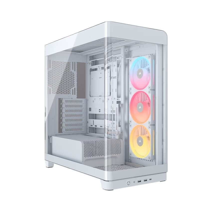 Vỏ case Corsair FRAME 4500X LX-R RGB iCUE LINK Panoramic Glass Mid-Tower Black - White