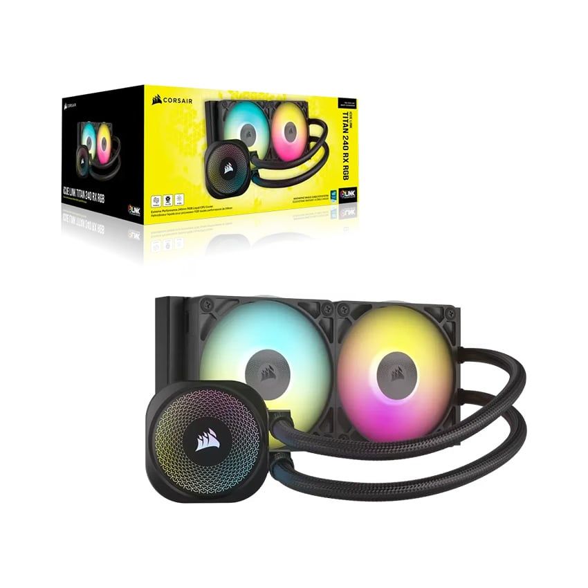Tản nhiệt nước Corsair iCUE LINK TITAN 240 RX RGB Black - White