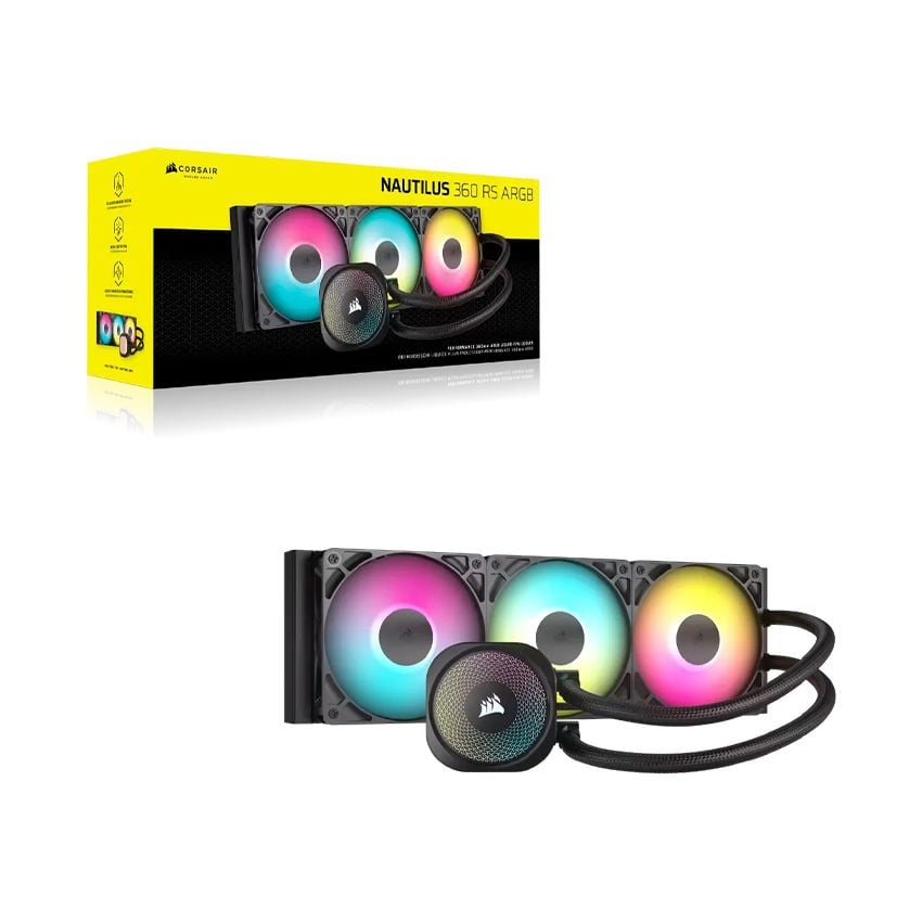 Tản nhiệt nước Corsair NAUTILUS 360 ARGB Black - White