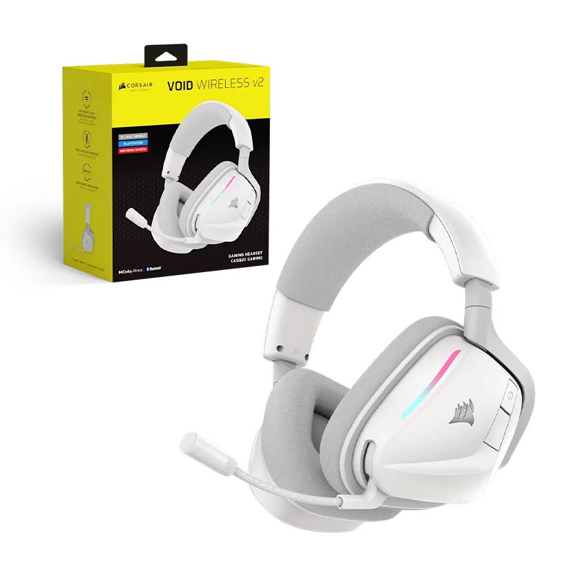 Tai nghe Corsair Void V2 Wireless Carbon - White