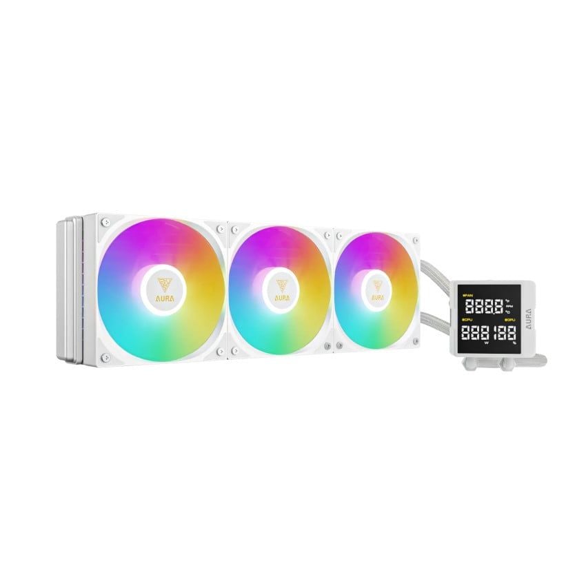 Tản nhiệt nước Gamdias AURA GL360 LITE II DIGITAL Black - White