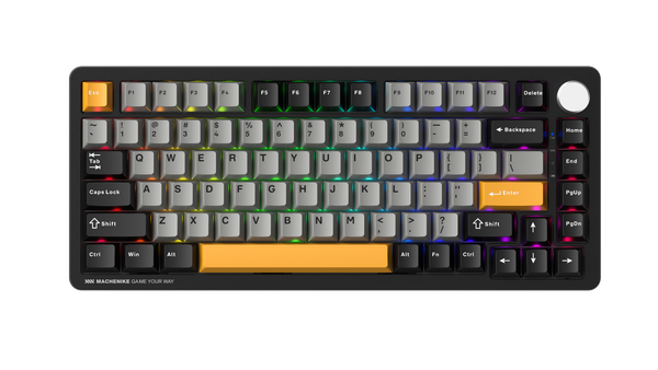  Bàn phím cơ Machenike K600-B82W Tri-mode RGB GR Silver Switch | Black - White 