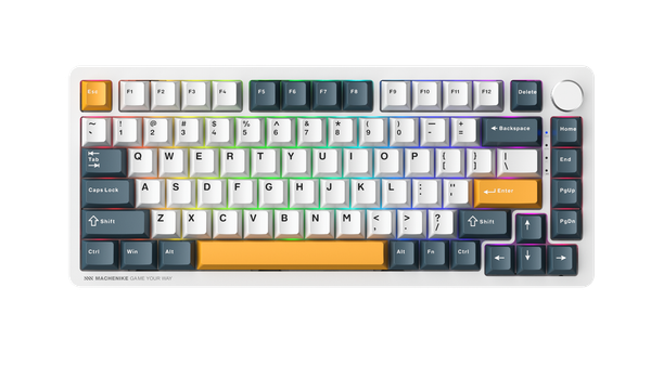  Bàn phím cơ Machenike K600-B82W Tri-mode RGB GR Silver Switch | Black - White 