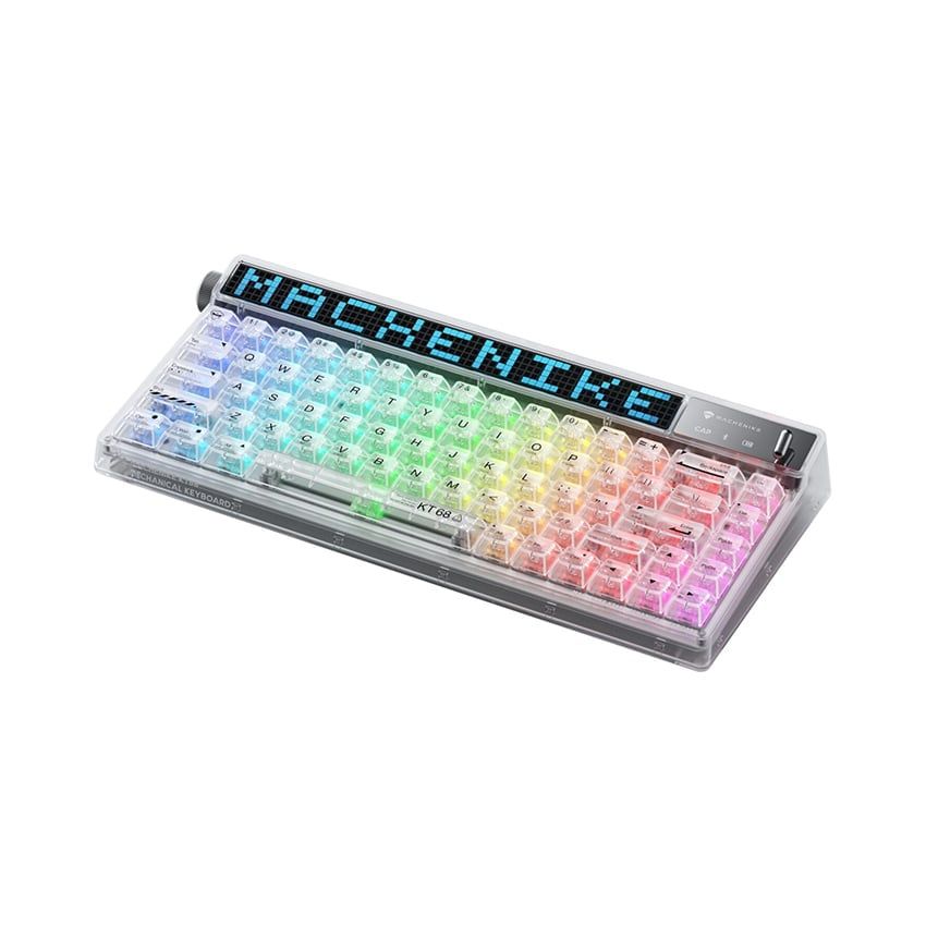 Bàn phím Machenike KT68 Pro Black North Pole Brown Switch Đen - Trắng