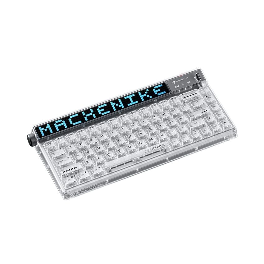 Bàn phím Machenike KT68 Pro Black North Pole Brown Switch Đen - Trắng