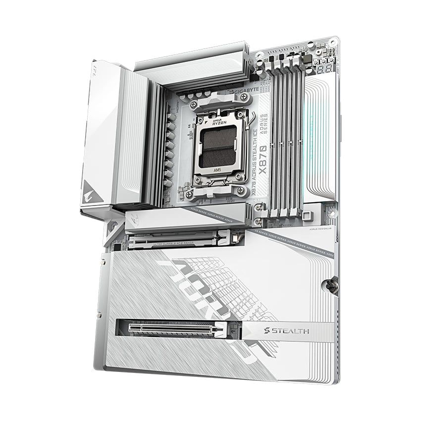 Mainboard Gigabyte X870 AORUS STEALTH ICE (AMD X870, Socket AM5, ATX, 4x DDR5 256GB)