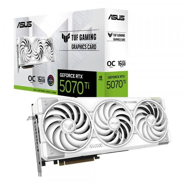  Card Màn Hình Asus TUF Gaming GeForce RTX 5070 Ti 16GB GDDR7 White OC Edition (TUF-RTX5070Ti-O16G-WHITE-GAMING) 