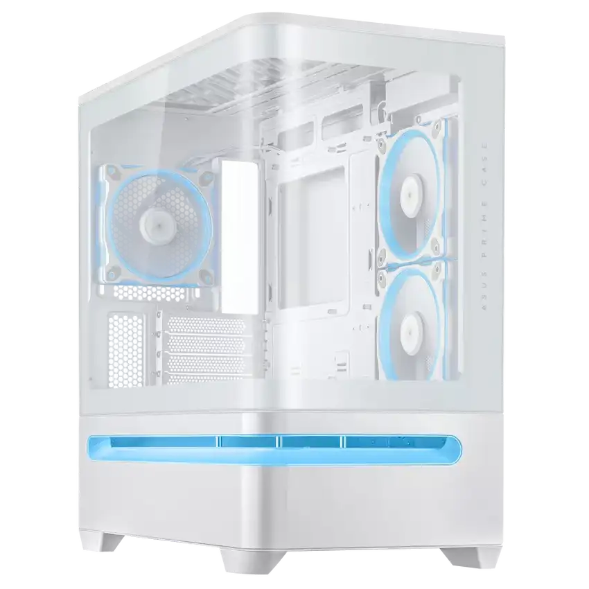 Vỏ máy tính Asus Prime AP202 TG ARGB BLACK - WHITE (Mid Tower/ ATX/ Đen- Trắng)