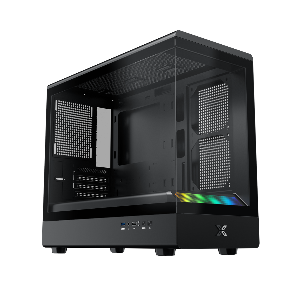 Case XIGMATEK PURA ML Black - Arctic White (M-ATX, ARGB LIGHTING BAR)