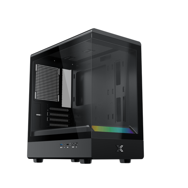  Case XIGMATEK PURA MS Black - Artic White (M-ATX, ARGB LIGHTING BAR) 
