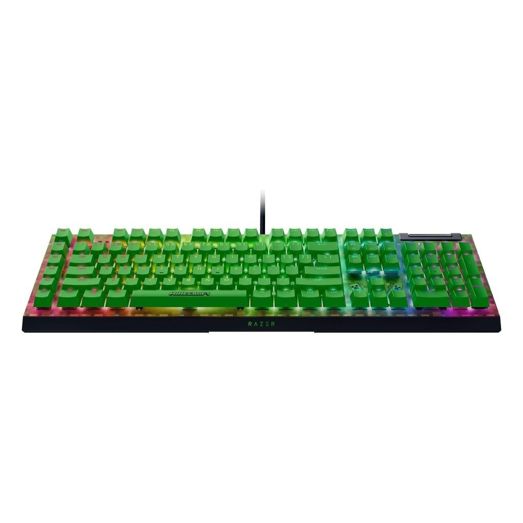 Bàn phím Razer Blackwidow V4 X (Green Sw) Minecraft