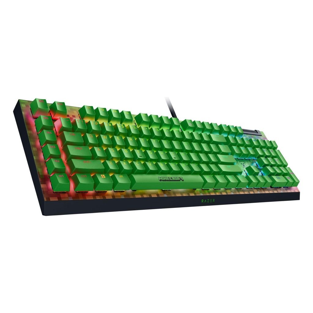 Bàn phím Razer Blackwidow V4 X (Green Sw) Minecraft
