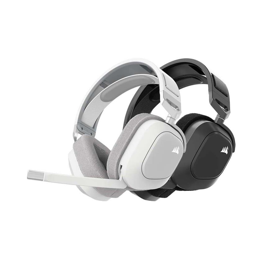 Tai nghe không dây Corsair HS80 MAX Steel Gray - White (Xám/ Trắng)
