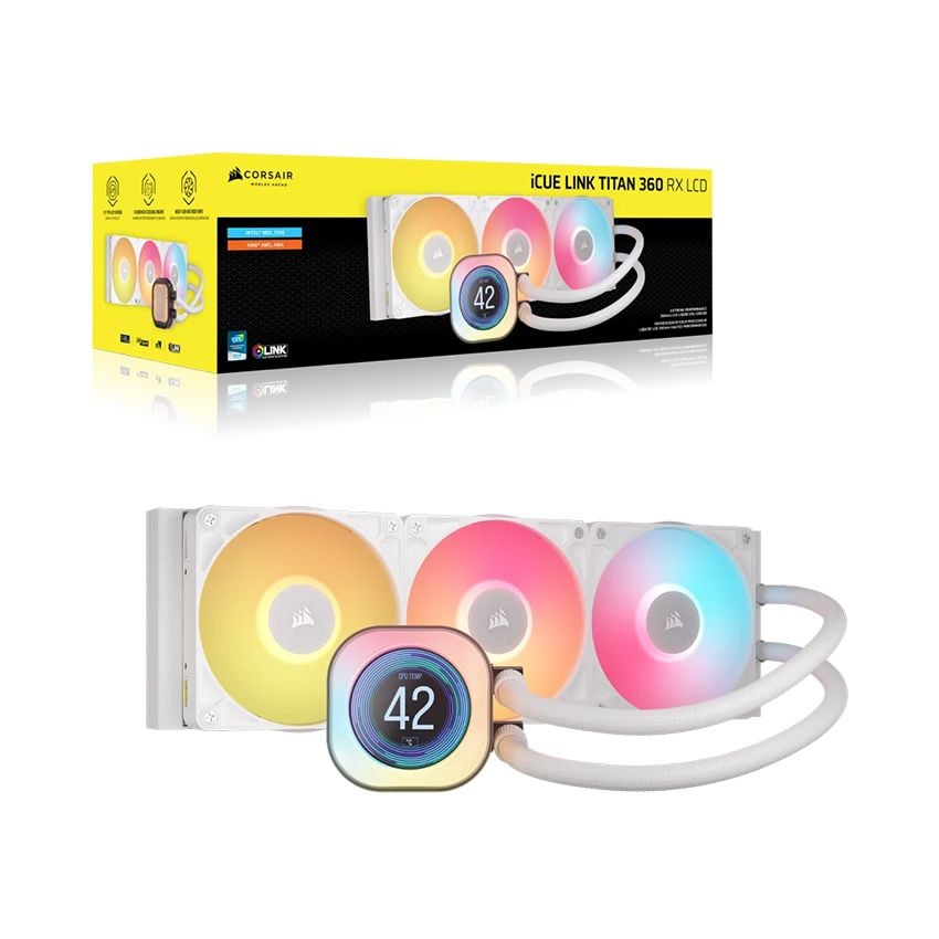 Tản nhiệt nước Corsair iCUE LINK TITAN 360 RX LCD Black - White