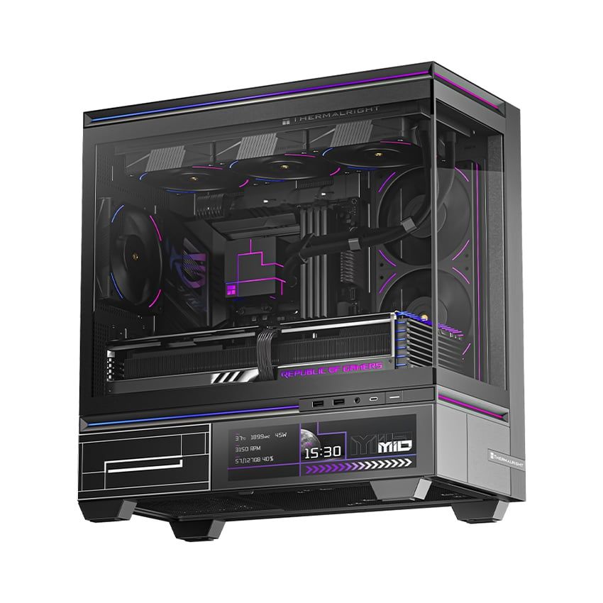 VỎ CASE THERMALRIGHT TL-M10 VISION (Mid-Tower,No Fan, Black/White)