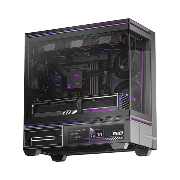  VỎ CASE THERMALRIGHT TL-M10 VISION (Mid-Tower,No Fan, Black/White) 