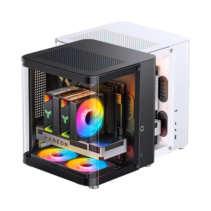 VỎ CASE JONSBO TK-1 | BLACK -WHITE ( MID TOWER/ Đen - Trắng)