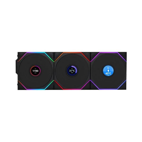  Bộ 3 FAN CASE LIAN LI UNI FAN TL Wireless LCD 120 | Black - White 