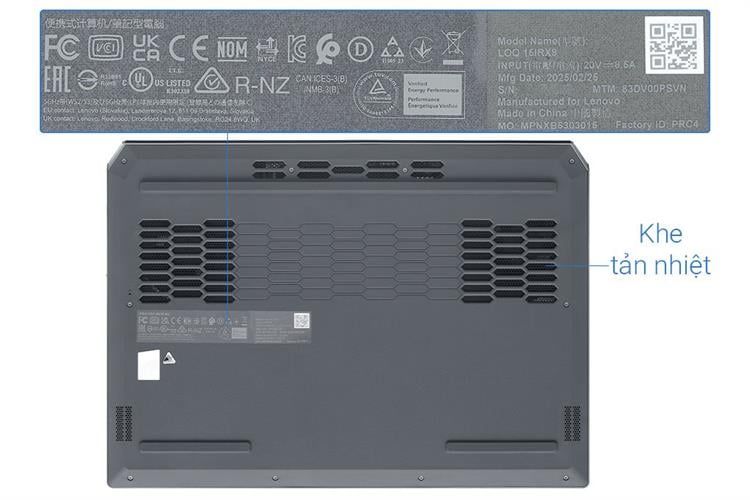 Laptop Gaming Lenovo LOQ 15IRX9 | i5 13450HX | RTX 3050 6GB | RAM 16GB | SSD 512GB | 15.6 inch FHD